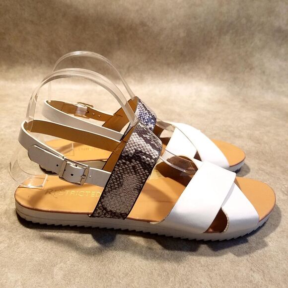 Restricted Womens   Size 9 White  Open Toe Slingback Sandals - Picture 7 of 10
